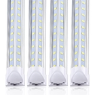 led 8 ft shop lights v shape t8 tube light 5000K 6500K Clear Fluorescent Replacement Tube Light
