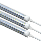 160LM/W T8 LED Tube Light with 10-72W, Milky/Frosted Cover and Linkable Cable